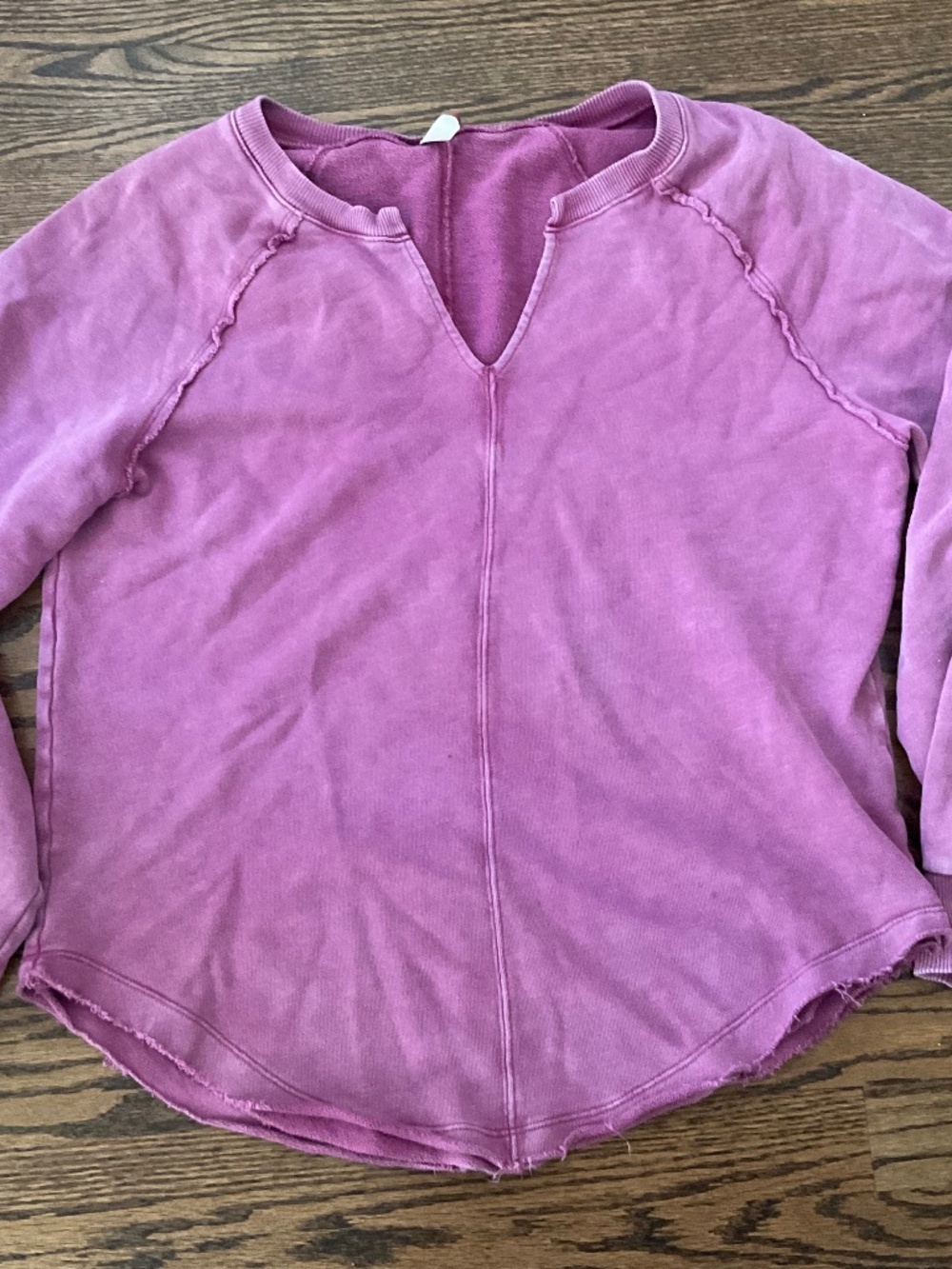 Anthropologie PIlcro Notch neck Pink heathered sweatshirt, size M